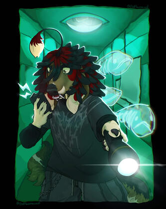 meio corpo colorido sombreado + fundo