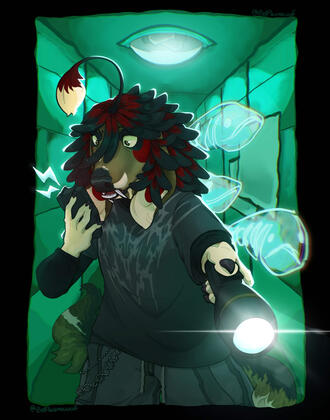 shaded colored Halfbody + background